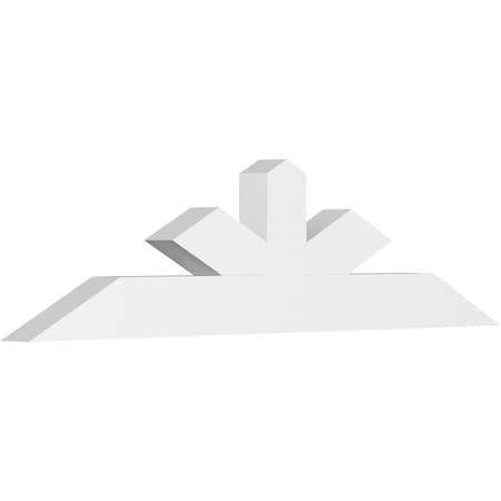 Ekena Millwork Saratoga Architectural Grade PVC Gable Bracket, 72"W x 18"H x 4"D x 6"F, 6/12 Pitch GBP072X18X0406SAR00